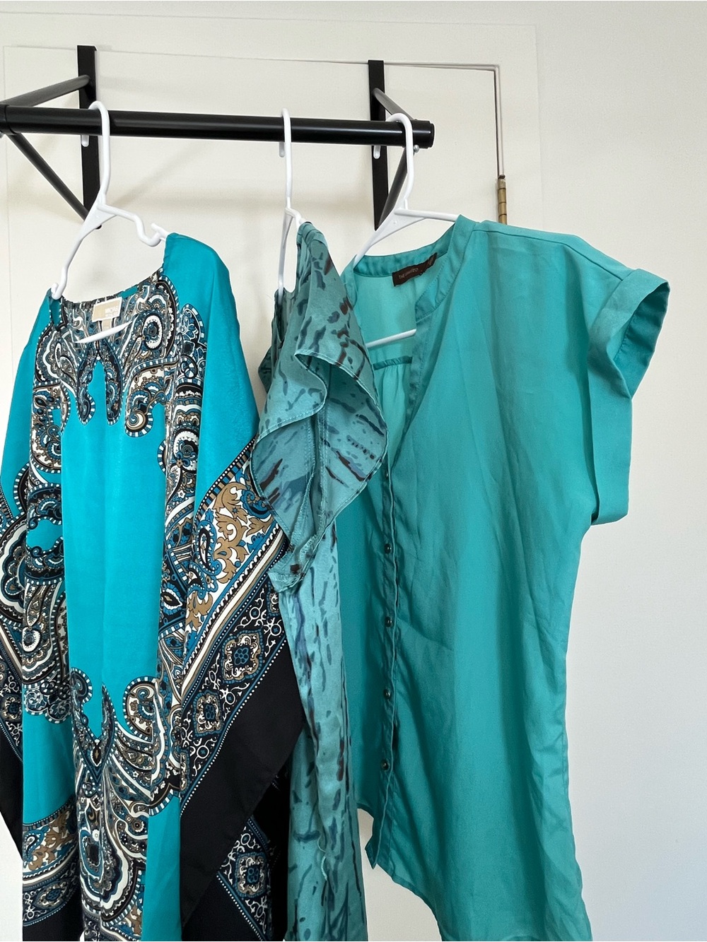 Michael Kors Turquoise Button-Front Blouse